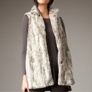 Alice + Olivia Gray Faux Fur Vest